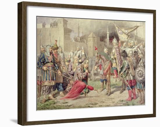 Tsar Ivan IV Vasilyevich the Terrible Conquering Kazan, 1880-Aleksei Danilovich Kivshenko-Framed Giclee Print