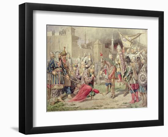 Tsar Ivan IV Vasilyevich the Terrible Conquering Kazan, 1880-Aleksei Danilovich Kivshenko-Framed Giclee Print