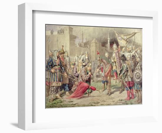 Tsar Ivan IV Vasilyevich the Terrible Conquering Kazan, 1880-Aleksei Danilovich Kivshenko-Framed Giclee Print