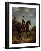 Tsar Nicholas I of Russia, When Grand Duke, Riding in Hyde Park-Alexander Ivanovich Sauerweid-Framed Giclee Print