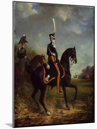 Tsar Nicholas I of Russia, When Grand Duke, Riding in Hyde Park-Alexander Ivanovich Sauerweid-Mounted Giclee Print