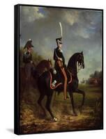 Tsar Nicholas I of Russia, When Grand Duke, Riding in Hyde Park-Alexander Ivanovich Sauerweid-Framed Stretched Canvas