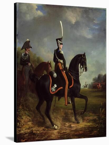 Tsar Nicholas I of Russia, When Grand Duke, Riding in Hyde Park-Alexander Ivanovich Sauerweid-Stretched Canvas