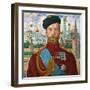 Tsar Nicholas II of Russia, 1915-Boris Mikhajlovich Kustodiev-Framed Giclee Print