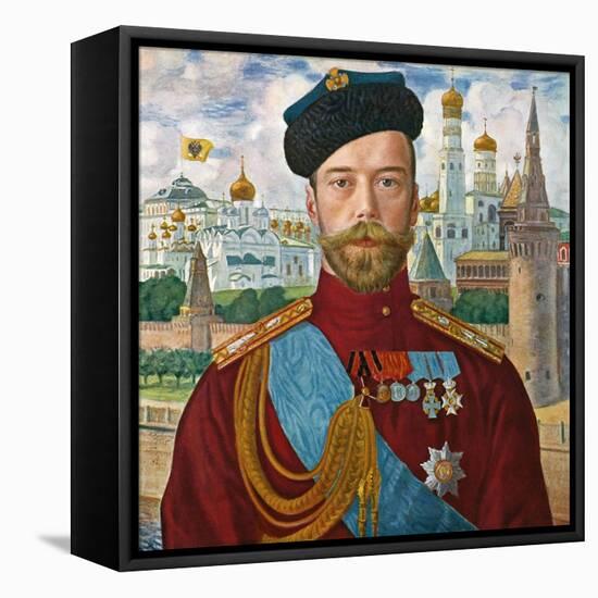 Tsar Nicholas II of Russia, 1915-Boris Mikhajlovich Kustodiev-Framed Stretched Canvas