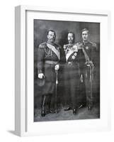 Tsar Nicholas II of Russia, King George V of Great Britain and King Albert I of Belgium, 1914-null-Framed Giclee Print