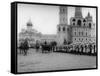 Tsar Nicholas II Reviewing the Parade of the Pupils of Moscow in the Kremlin, Russia, 1912-K von Hahn-Framed Stretched Canvas