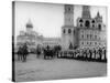 Tsar Nicholas II Reviewing the Parade of the Pupils of Moscow in the Kremlin, Russia, 1912-K von Hahn-Stretched Canvas