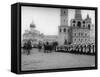 Tsar Nicholas II Reviewing the Parade of the Pupils of Moscow in the Kremlin, Russia, 1912-K von Hahn-Framed Stretched Canvas