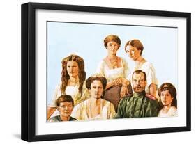 Tsar Nicholas Ii with This Family-Richard Hook-Framed Giclee Print