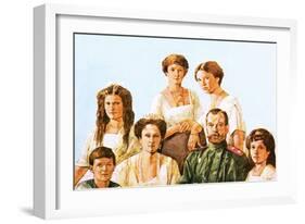 Tsar Nicholas Ii with This Family-Richard Hook-Framed Giclee Print