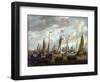 Tsar Peter I Visiting England in January 1698, Early 18th Century-Abraham Storck-Framed Premium Giclee Print