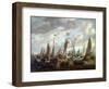Tsar Peter I Visiting England in January 1698, Early 18th Century-Abraham Storck-Framed Giclee Print