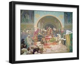 Tsar Simeon of Bulgaria (R.893-927), from the 'Slav Epic', 1923-Alphonse Mucha-Framed Giclee Print