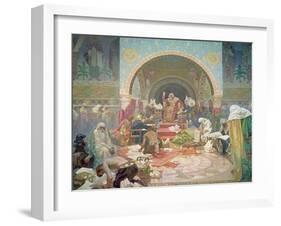 Tsar Simeon of Bulgaria (R.893-927), from the 'Slav Epic', 1923-Alphonse Mucha-Framed Giclee Print