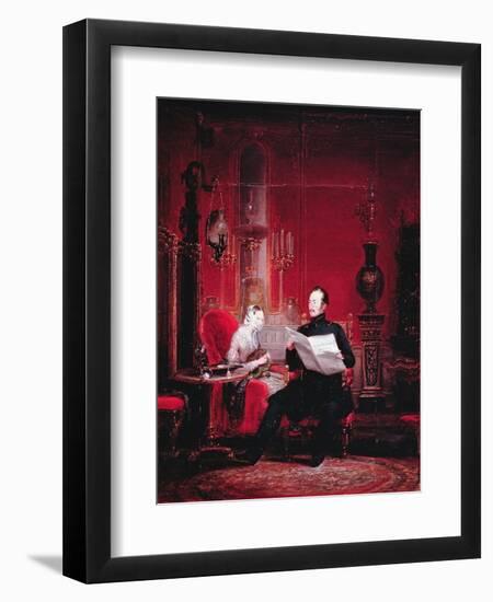 Tsarevich Alexander (1818-81) and His Wife Maria Alexandrovna, 1845-null-Framed Premium Giclee Print