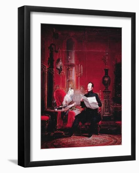 Tsarevich Alexander (1818-81) and His Wife Maria Alexandrovna, 1845-null-Framed Premium Giclee Print