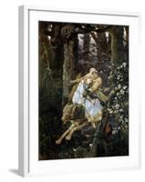 Tsarevich Ivan Riding the Grey Wolf, 1889-Viktor Mihajlovic Vasnecov-Framed Giclee Print