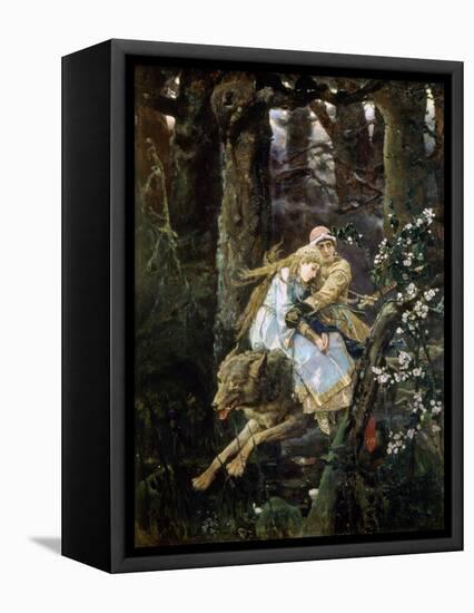 Tsarevich Ivan Riding the Grey Wolf, 1889-Viktor Mihajlovic Vasnecov-Framed Stretched Canvas