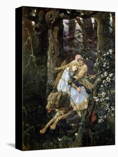 Tsarevich Ivan Riding the Grey Wolf, 1889-Viktor Mihajlovic Vasnecov-Stretched Canvas