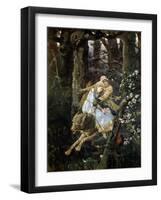 Tsarevich Ivan Riding the Grey Wolf, 1889-Viktor Mihajlovic Vasnecov-Framed Giclee Print