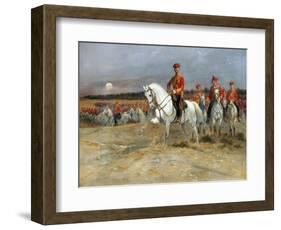 Tsarevich Nicholas Reviewing the Troops-Édouard Detaille-Framed Giclee Print