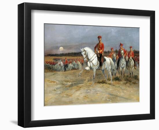 Tsarevich Nicholas Reviewing the Troops-Édouard Detaille-Framed Giclee Print