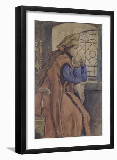 Tsarevna at the Window (The Princess Who Never Smile), 1920-Viktor Mikhaylovich Vasnetsov-Framed Giclee Print