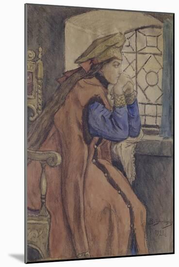 Tsarevna at the Window (The Princess Who Never Smile), 1920-Viktor Mikhaylovich Vasnetsov-Mounted Giclee Print