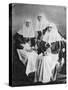 Tsarina Alexandra and Grand Duchesses Olga and Tatiana of Russia, 1914-null-Stretched Canvas
