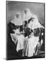 Tsarina Alexandra and Grand Duchesses Olga and Tatiana of Russia, 1914-null-Mounted Giclee Print