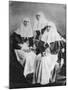 Tsarina Alexandra and Grand Duchesses Olga and Tatiana of Russia, 1914-null-Mounted Giclee Print