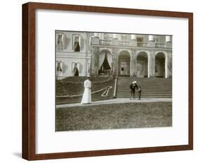 Tsarina Alexandra Fyodorovna with Tsarevich Alexei of Russia, C1907-C1910-K von Hahn-Framed Giclee Print