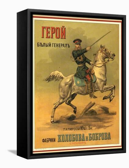 Tsarist White General Cigarettes from St. Petersburg-null-Framed Stretched Canvas