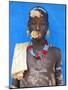 Tsemay Man with Flower in Mouth at Weekly Market, Key Afir, Lower Omo Valley, Ethiopia, Africa-Jane Sweeney-Mounted Photographic Print