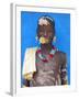 Tsemay Man with Flower in Mouth at Weekly Market, Key Afir, Lower Omo Valley, Ethiopia, Africa-Jane Sweeney-Framed Photographic Print