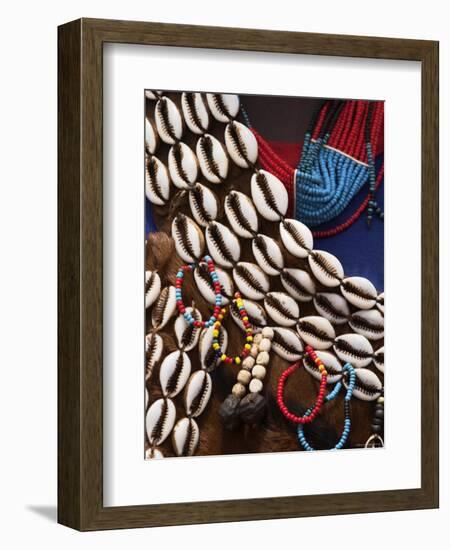 Tsemay Woman's Traditional Goatskin Dress, Key Afir, Lower Omo Valley, Ethiopia-Jane Sweeney-Framed Photographic Print