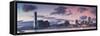 Tsim Sha Tsui and West Kowloon Skyline at Sunset, Kowloon, Hong Kong-Ian Trower-Framed Stretched Canvas