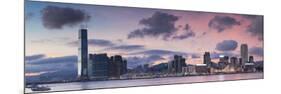 Tsim Sha Tsui and West Kowloon Skyline at Sunset, Kowloon, Hong Kong-Ian Trower-Mounted Photographic Print