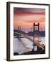 Tsing Ma Bridge at Dusk, Tsing Yi, Hong Kong, China-Ian Trower-Framed Photographic Print