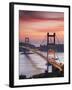 Tsing Ma Bridge at Dusk, Tsing Yi, Hong Kong, China-Ian Trower-Framed Photographic Print