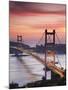 Tsing Ma Bridge at Dusk, Tsing Yi, Hong Kong, China-Ian Trower-Mounted Photographic Print