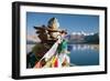 Tso Moriri Lake with Prayer Flags-Daniel Prudek-Framed Photographic Print