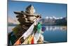 Tso Moriri Lake with Prayer Flags-Daniel Prudek-Mounted Photographic Print