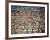 Tsong-Kha-Pa, Seated on a Lotus, Surrounded by Various Disciples (Ink on Silk)-null-Framed Giclee Print