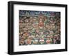 Tsong-Kha-Pa, Seated on a Lotus, Surrounded by Various Disciples (Ink on Silk)-null-Framed Giclee Print