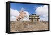 Tsorjiin Khureenii temple and Genghis Khan statue, Middle Gobi province, Mongolia, Central Asia, As-Francesco Vaninetti-Framed Stretched Canvas