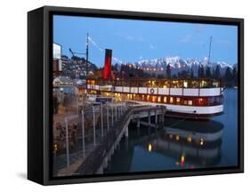 Tss Earnslaw and the Remarkables, Queenstown, Central Otago, South Island, New Zealand-Doug Pearson-Framed Stretched Canvas
