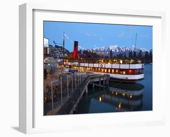 Tss Earnslaw and the Remarkables, Queenstown, Central Otago, South Island, New Zealand-Doug Pearson-Framed Photographic Print