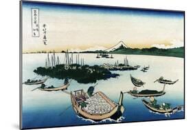 Tsukada Island in Musashi Province-Katsushika Hokusai-Mounted Art Print